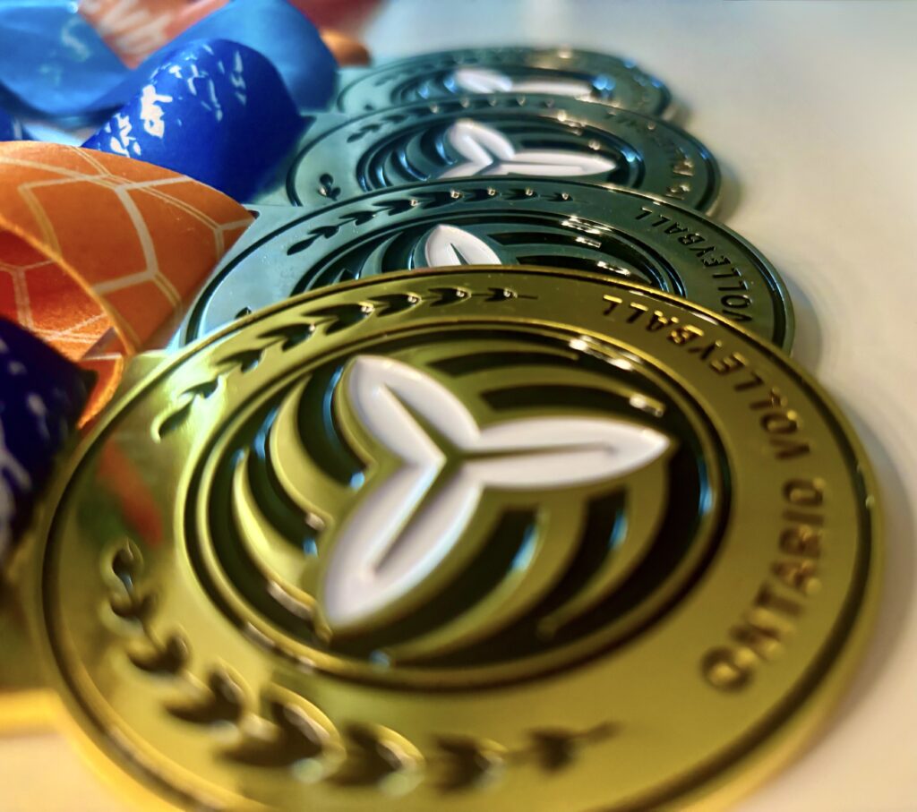 Display of medals on a table-edited.